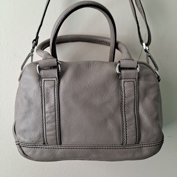 Calvin Klein Bag Women Taupe Leather Hobo Shoulder Strap Silver Hardware Taupe - Picture 9 of 16